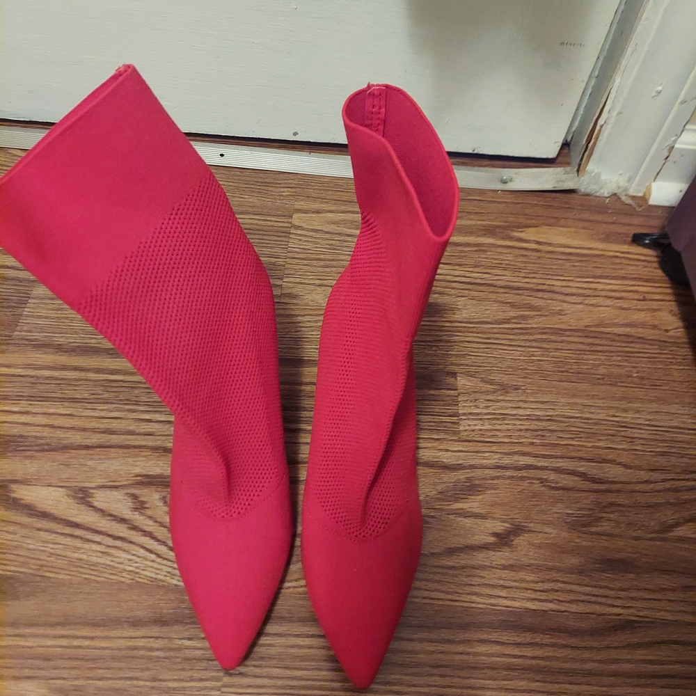 Brash Red Ankle Boots